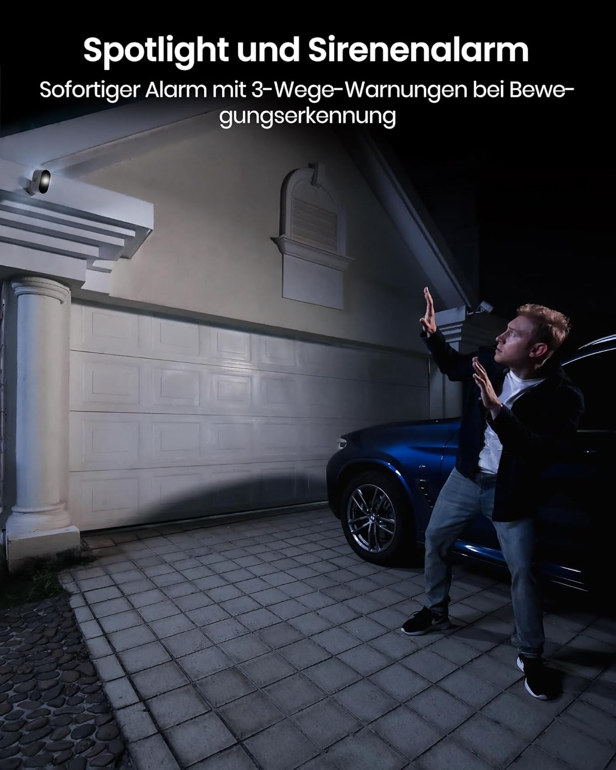 2K Überwachungskamera-Set mit Bewegungssensoren (2 Stück), Kit: 2-Kameras 2K