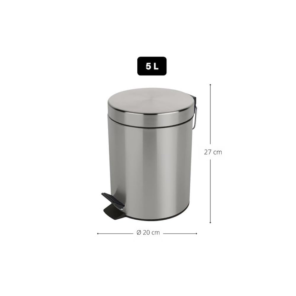 Treteimer Sydney mit Inneneimer, 5L Spazzolato