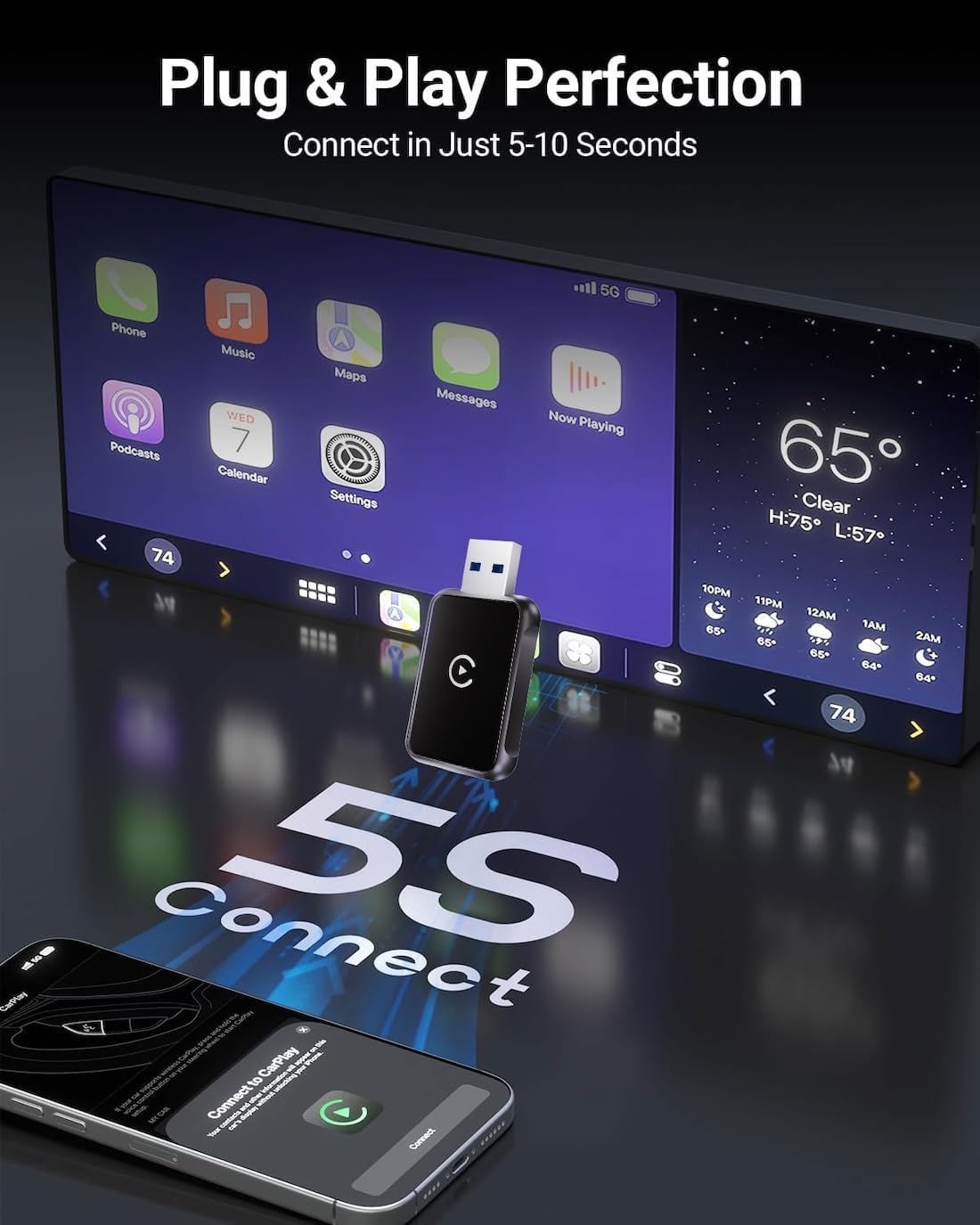 Kabelloser CarPlay & Android Auto Adapter