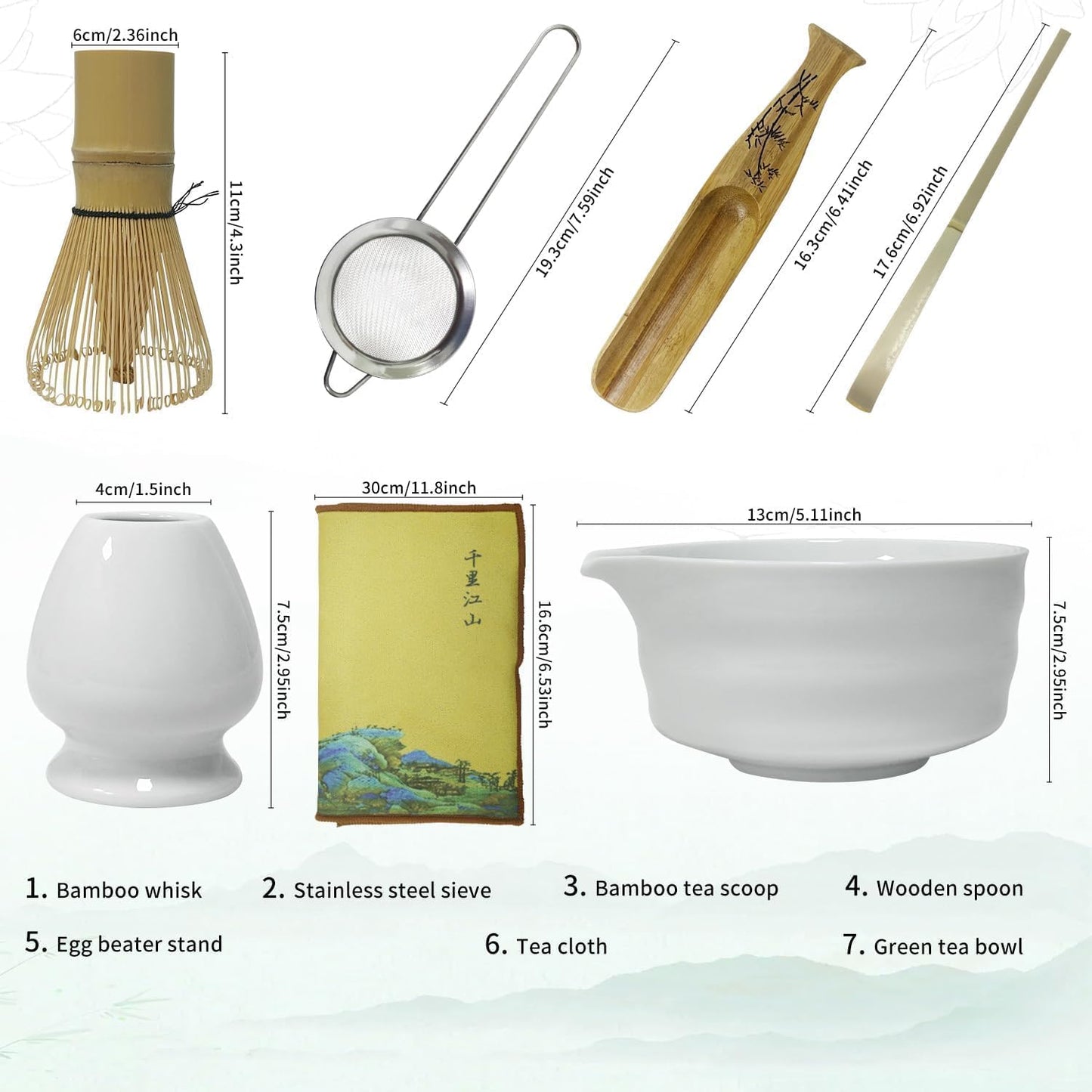 7-teiliges Matcha Teezeremonie-Set