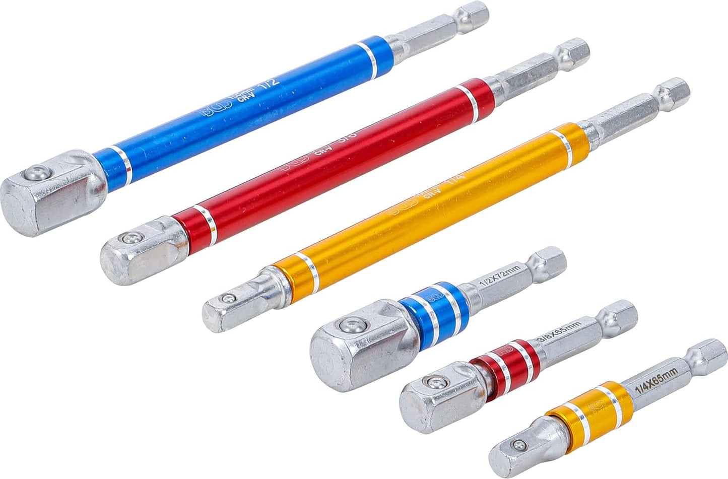 Elektrobohrer-Adapter-Set | Mehrfarbig | 6,3 mm (1/4") Antrieb | Aussenvierkant 6,3 mm (1/4")