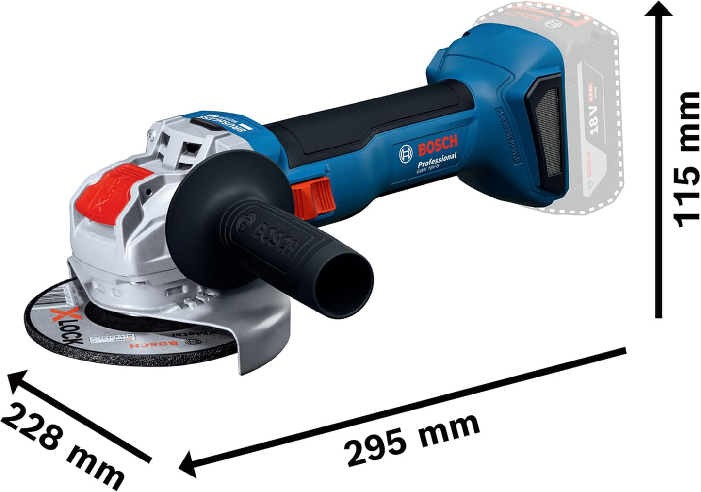 GWX 18V-8, + L-Boxx, ohne Akku/Lader