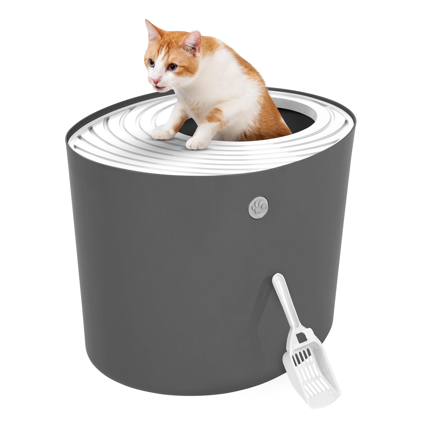 Katzentoilette PUNT-530 mit Deckel und Schaufel, Grau Gross
