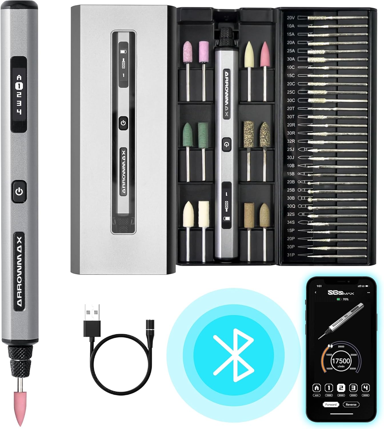SGS MAX Mini-Gravierstift-Set, SGS PRO