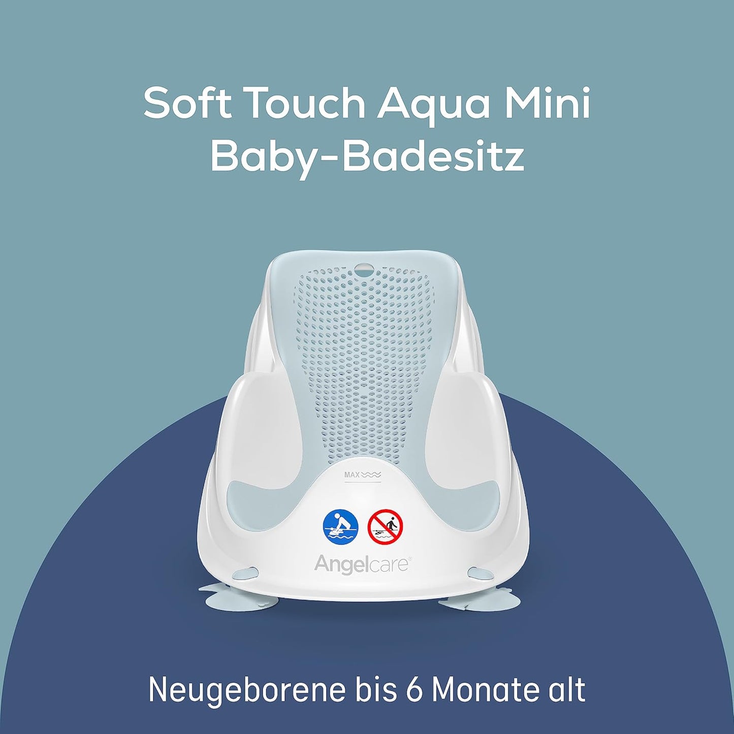 Badesitz für Babybadewanne, Light Aqua Single