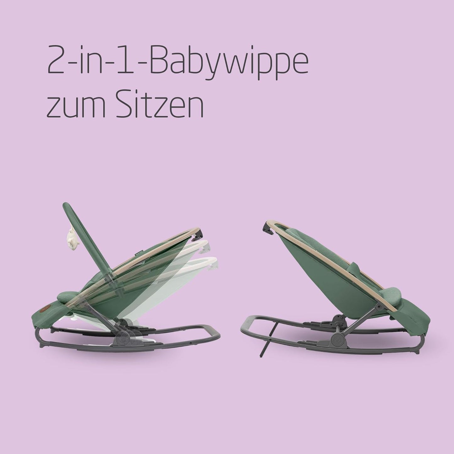 2-in-1-Babywippe Kori mit Spielzeugbogen, Beyond Green