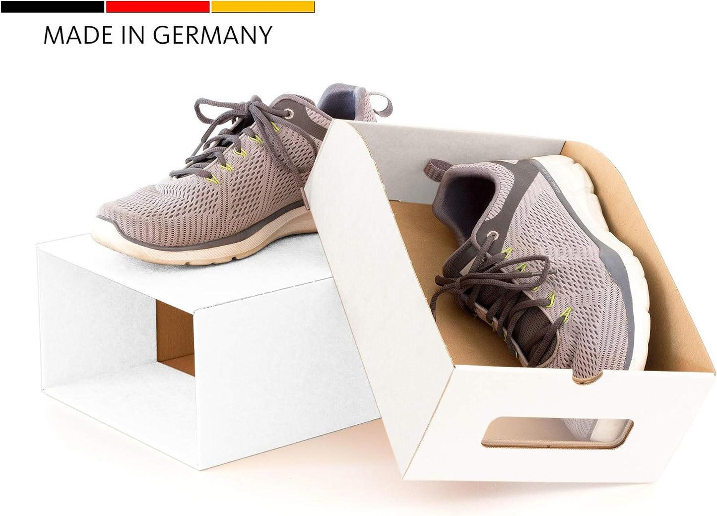 Schuhaufbewahrung Box-Set mit Sichtfenster (20 Stück), 20er Set Weiss