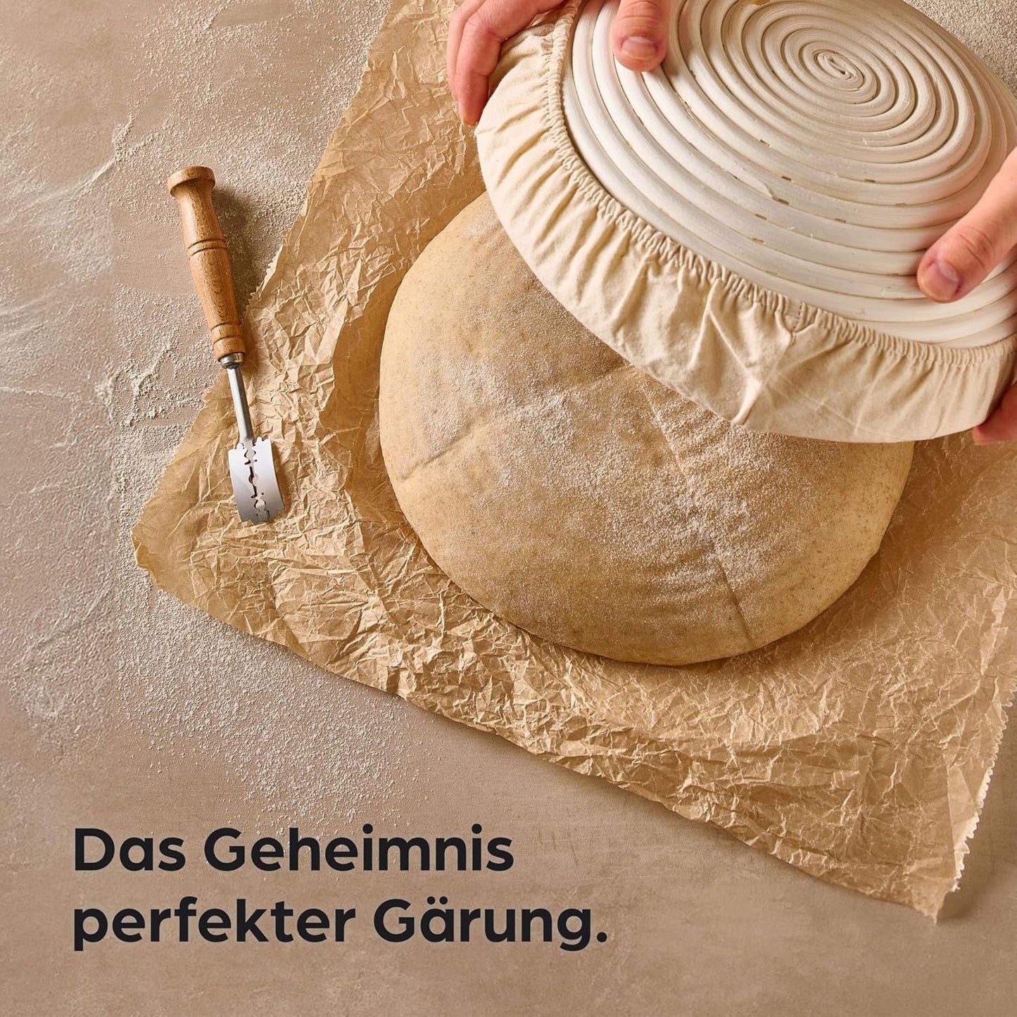Gärkorb-Set zum Brotbacken inkl. Zubehör, 30cm
