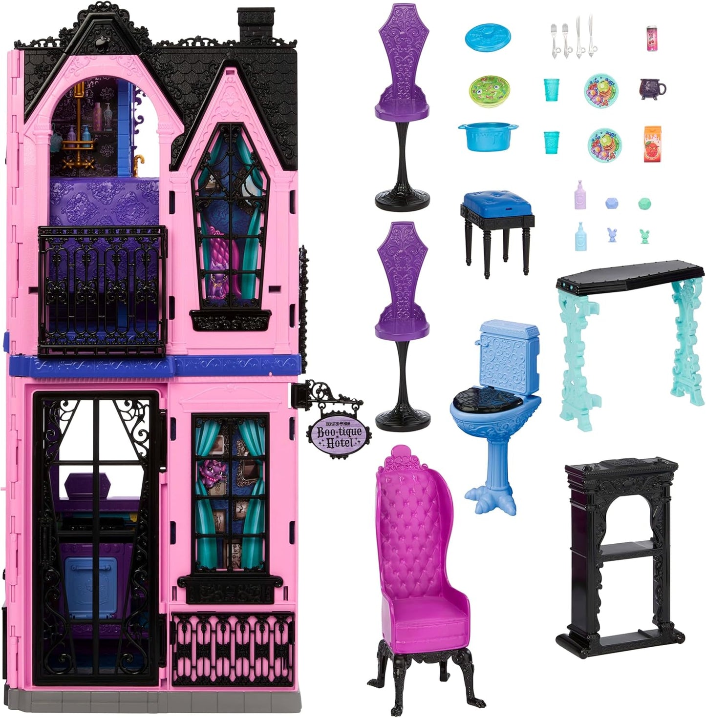 Buh-tique Hotel Puppenhaus mit Überraschungen, Black - Boo-tique Hotel
