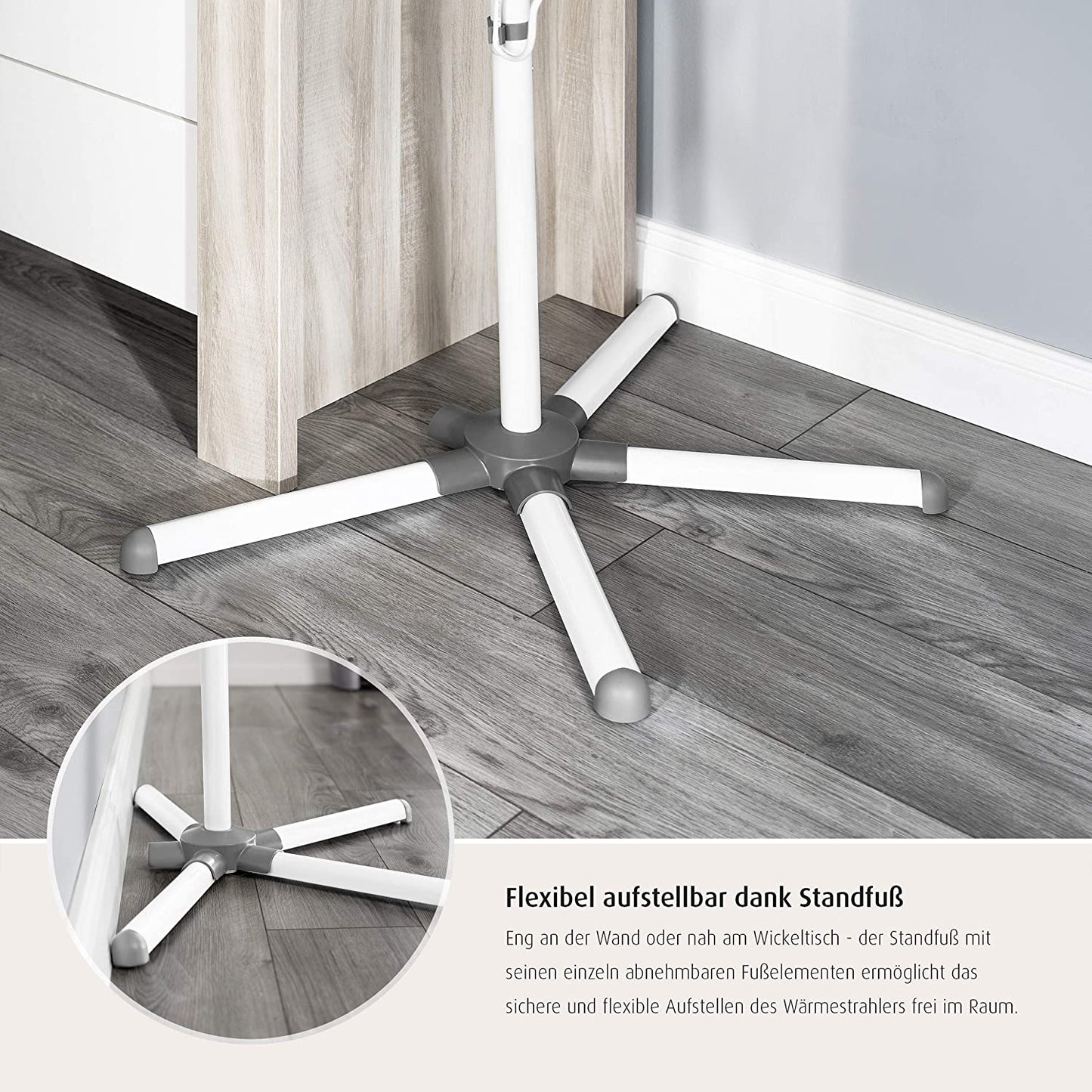FeelWell 2in1 Wickeltisch-Wärmestrahler, Heizstrahler