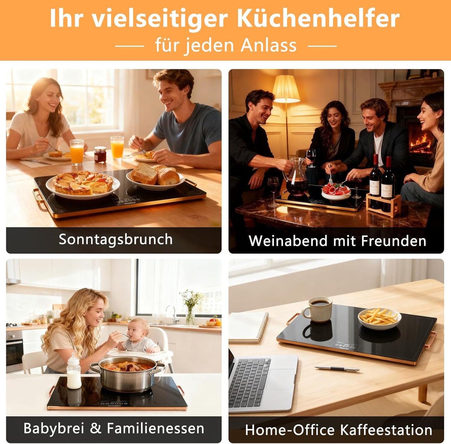 Elektrische Warmhalteplatte mit Touchscreen, 60*40cm