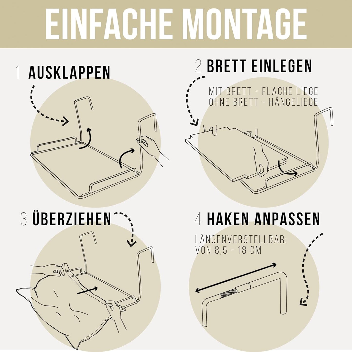 Katzenbett für Heizkörper, Anthrazit