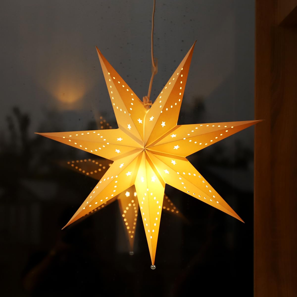 LED Papierstern, Warmweiss 55cm