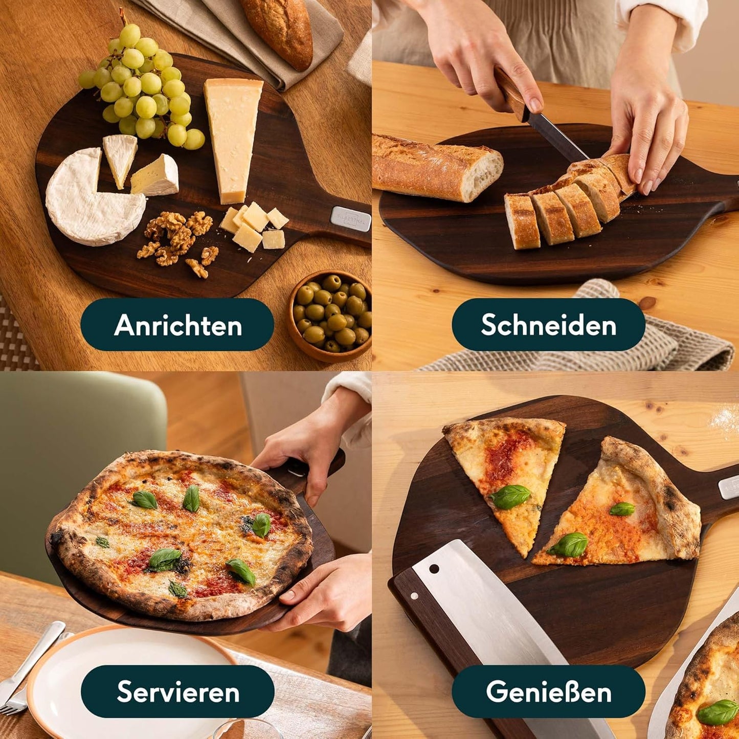 Pizzabrett, Einzeln Servierbrett