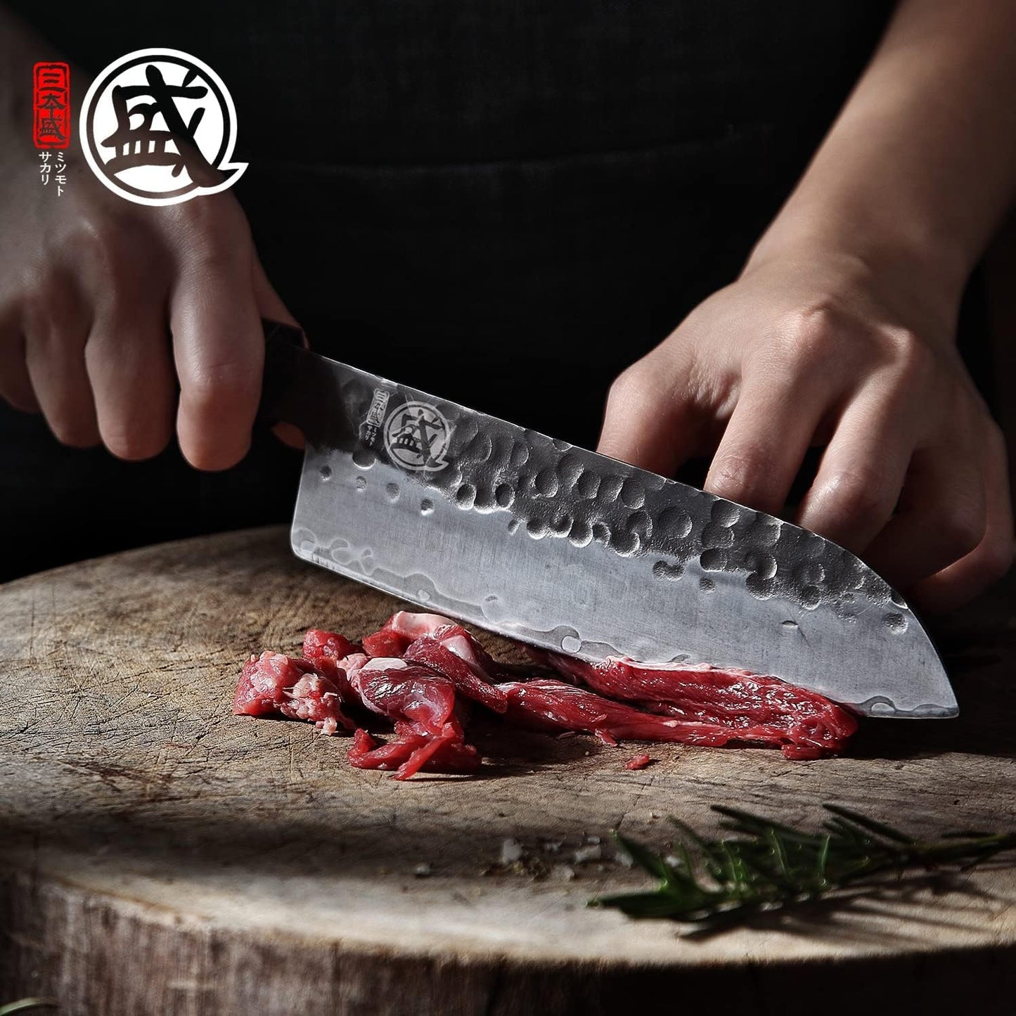 Handgeschmiedetes Santokumesser, 19 cm Santoku Kochmesser