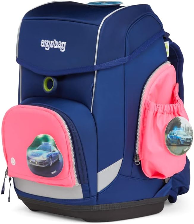 Fluo LED Seitentaschen-Set für Schulranzen, Einheitsgrösse Pink (Rosa)