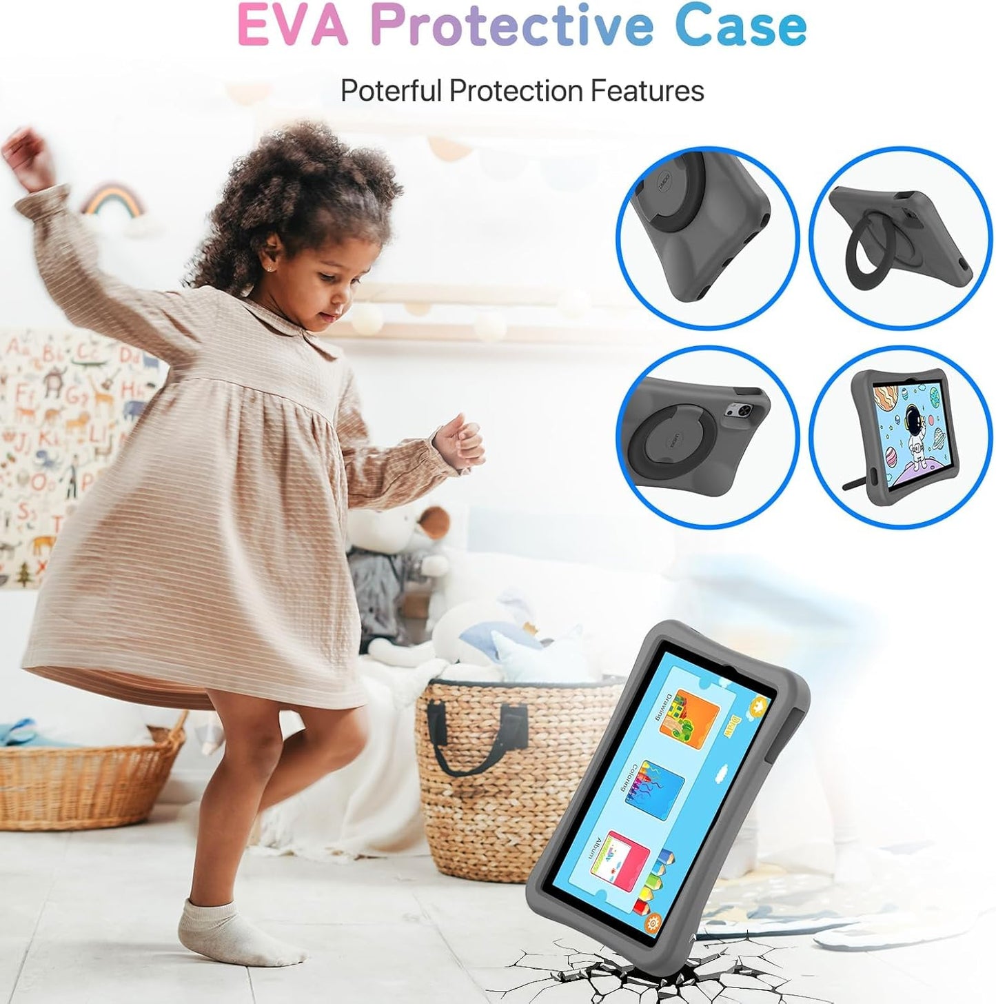 Kinder-Tablet mit Elterlicher Kontrolle, grün