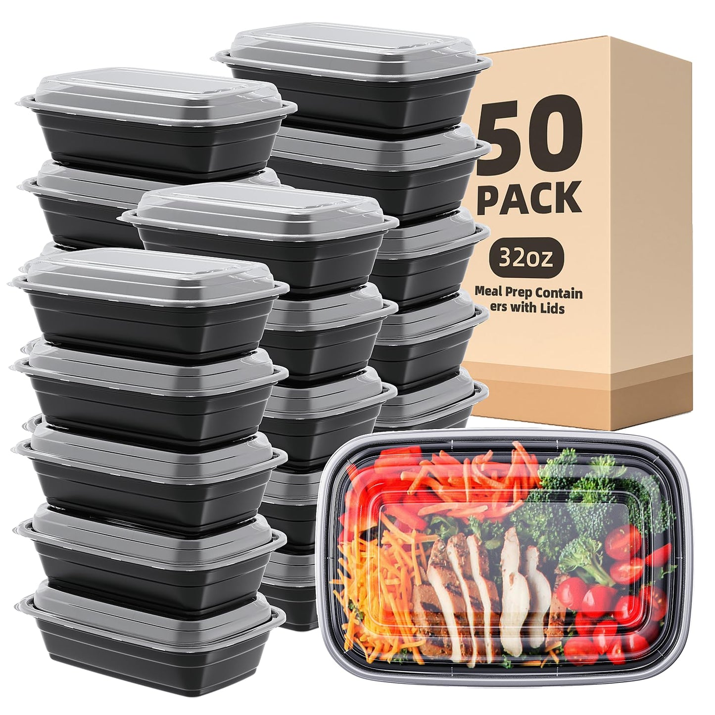 Meal Prep Container, 50 Stück, 50 Stück