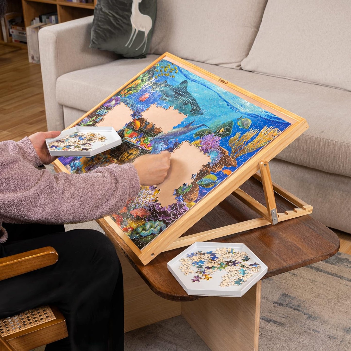 Verstellbares Puzzlebrett für bis zu 1000 Teile