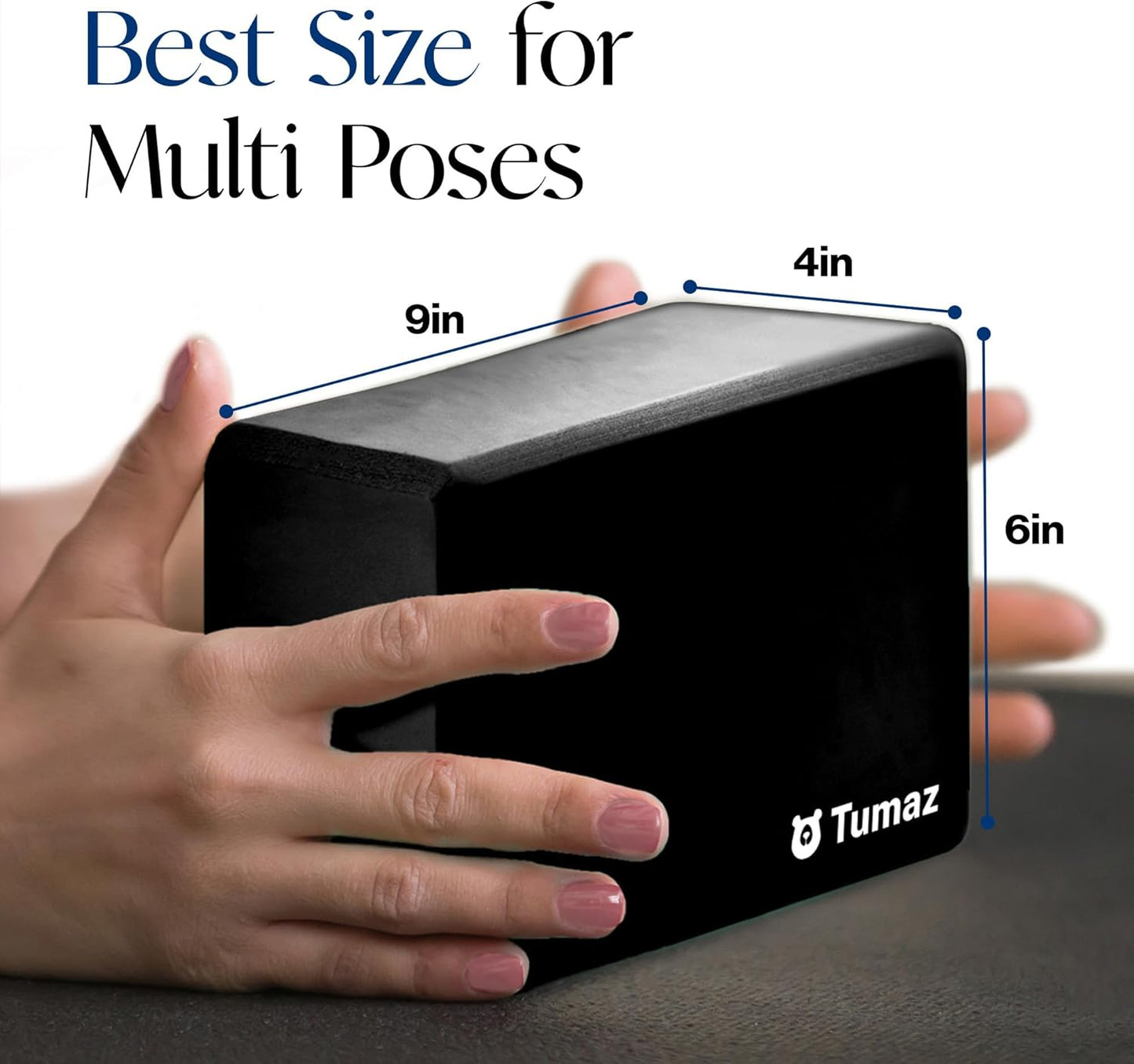 2er-Set Yoga Block mit Yoga-Gurt, 06. Schwarz