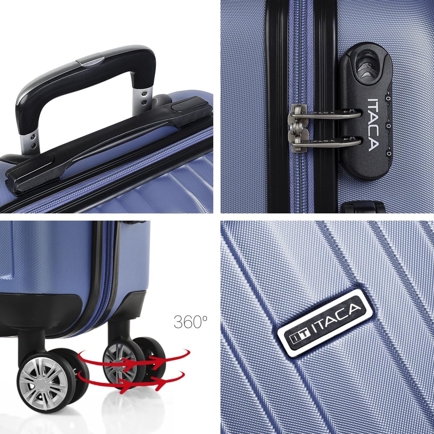 Handgepäck-Hartschalenkoffer, Saphirblau S + XS