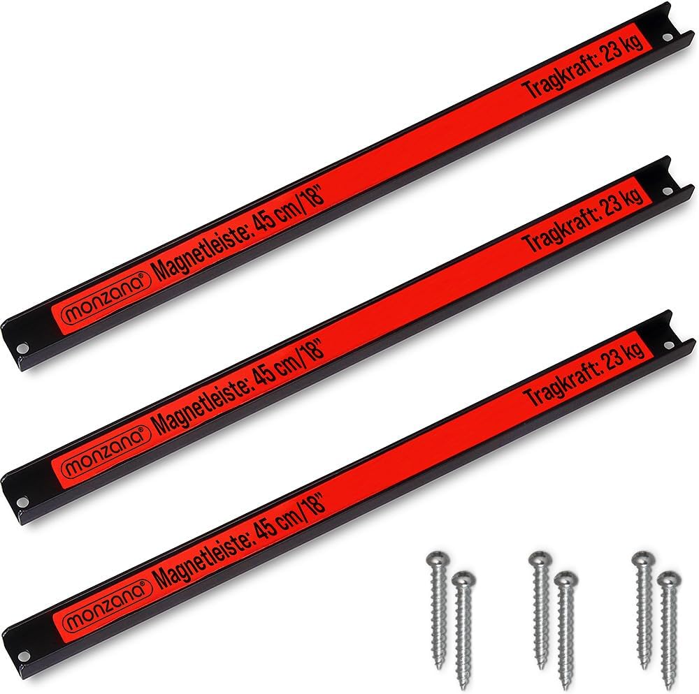 Magnetisches Werkzeugleisten-Set, 6x 45 cm