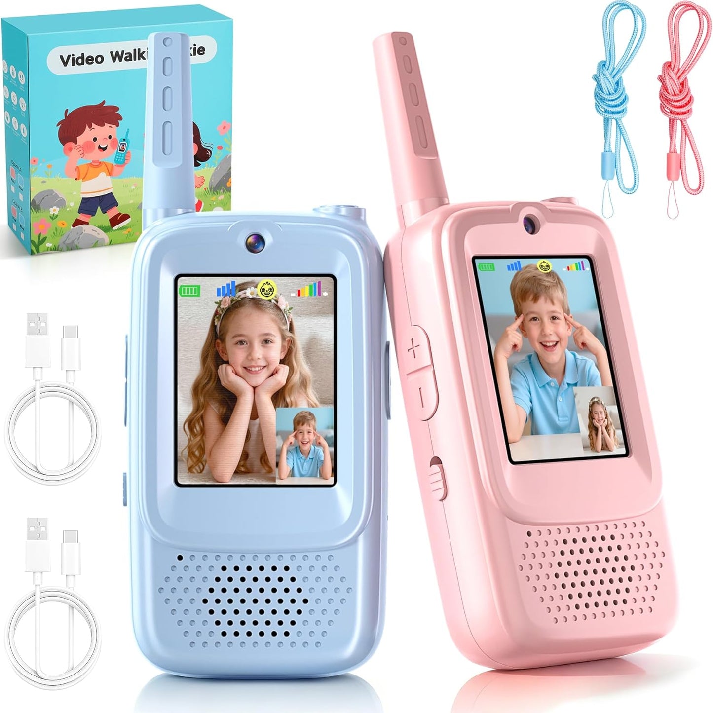 Walkie Talkie Set mit Bildschirm, A-Video Walkie Talkie
