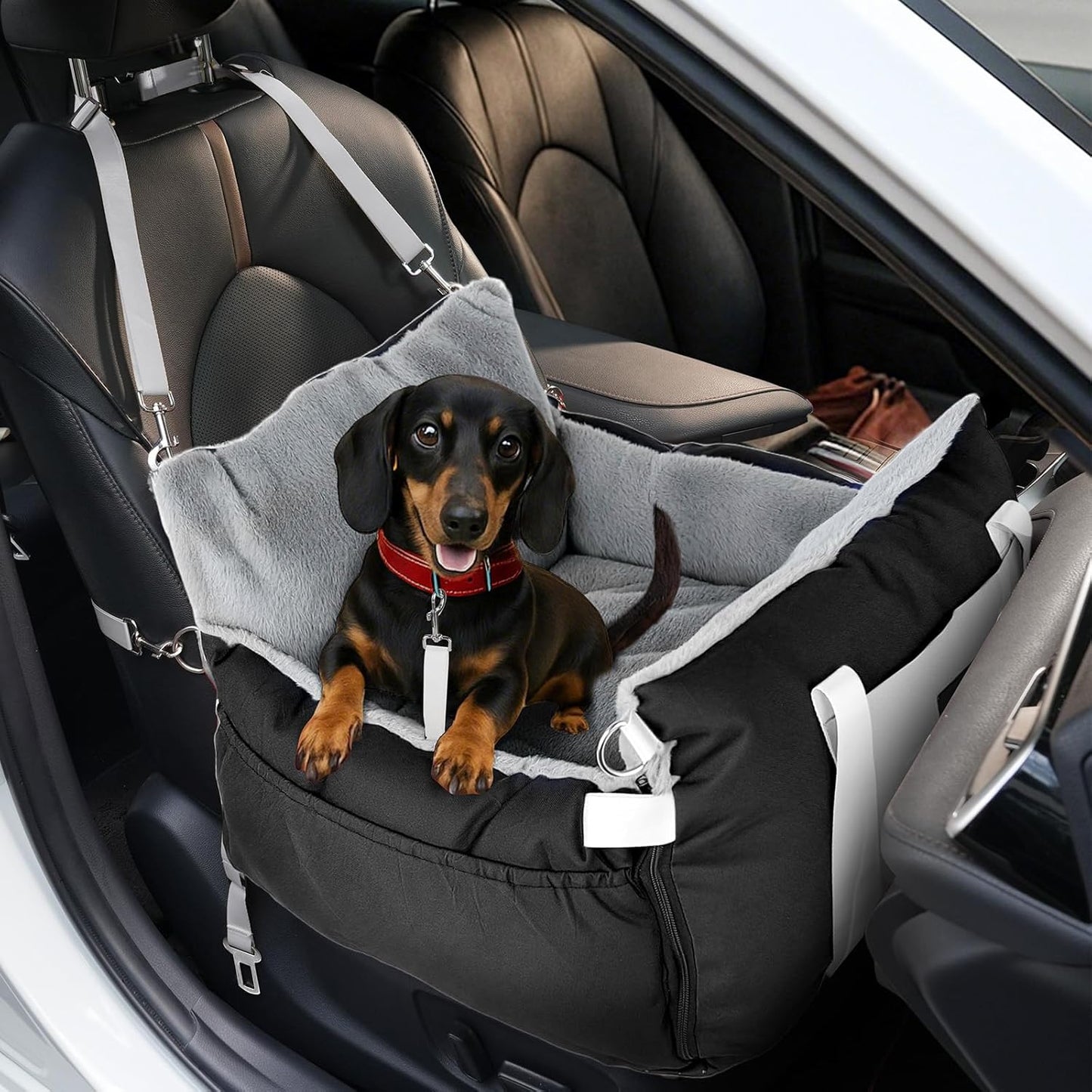 3-in-1 Autositz & Reisebett für kleine Hunde, 01-Schwarz