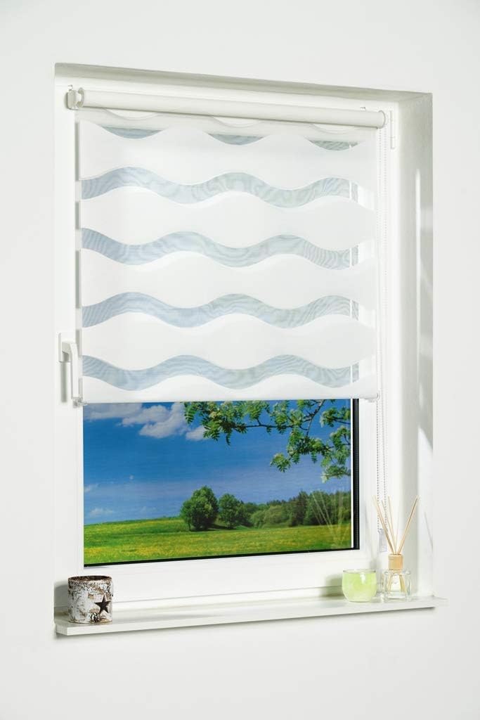 Klemmfix Doppelrollo, B115 x H150 cm Weiß