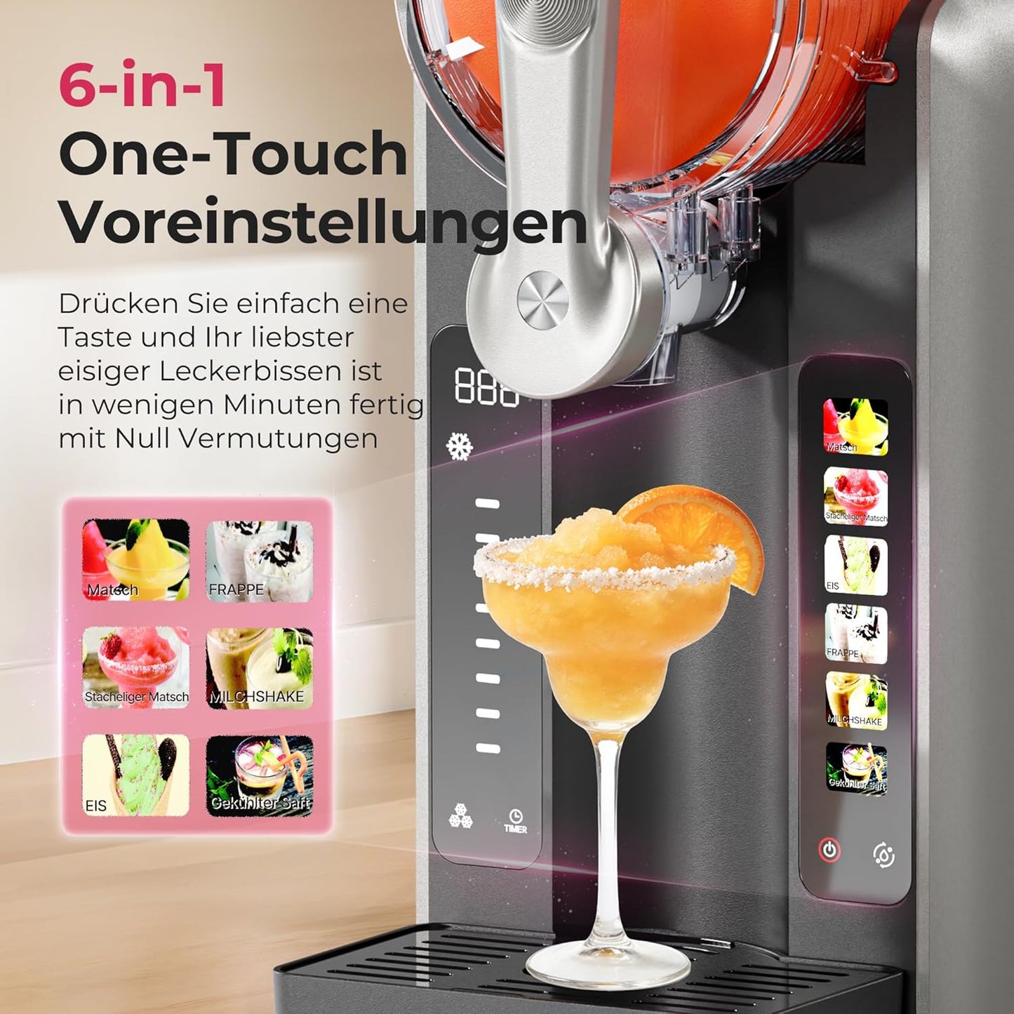Slush Maschine mit 6 Modi