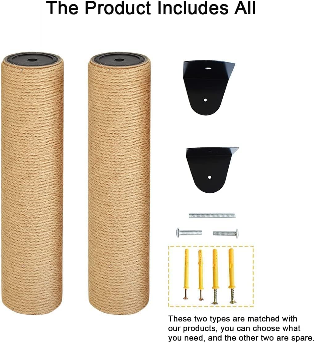 Katzenkratzbaum zur Wandmontage, Jute Rope_Upgrade_81cm Tall
