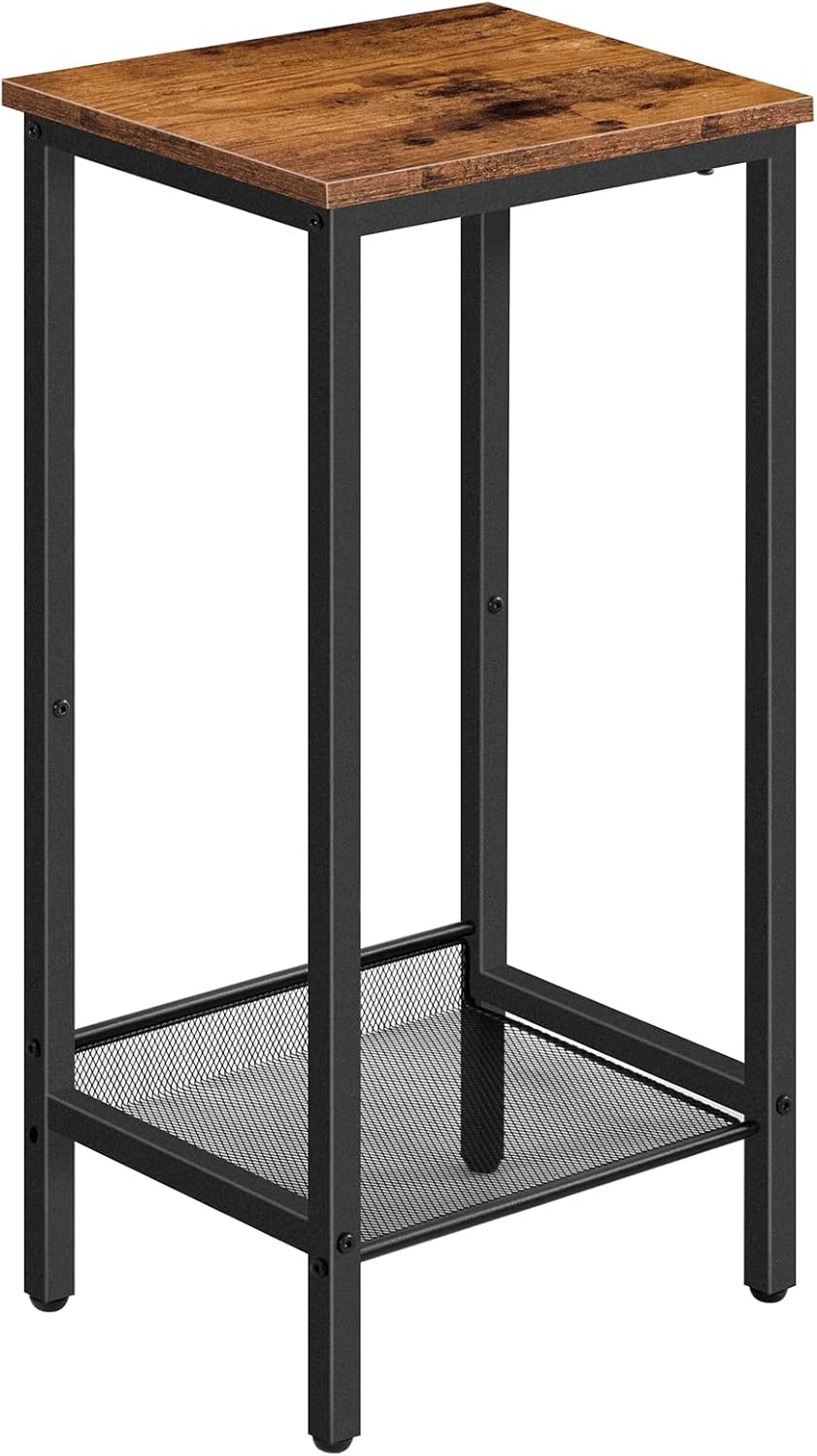 Beistelltisch, Dunkelbraun + Schwarz