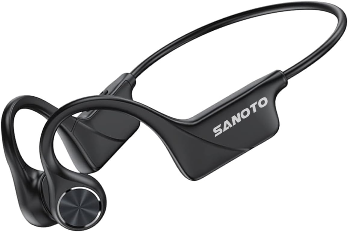 Knochenschall Bluetooth Sportkopfhörer, Schwarz