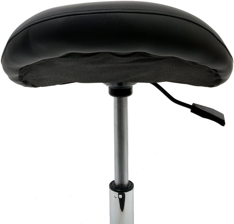 Ergonomischer Sattelhocker mit Gummirollen und Fussring