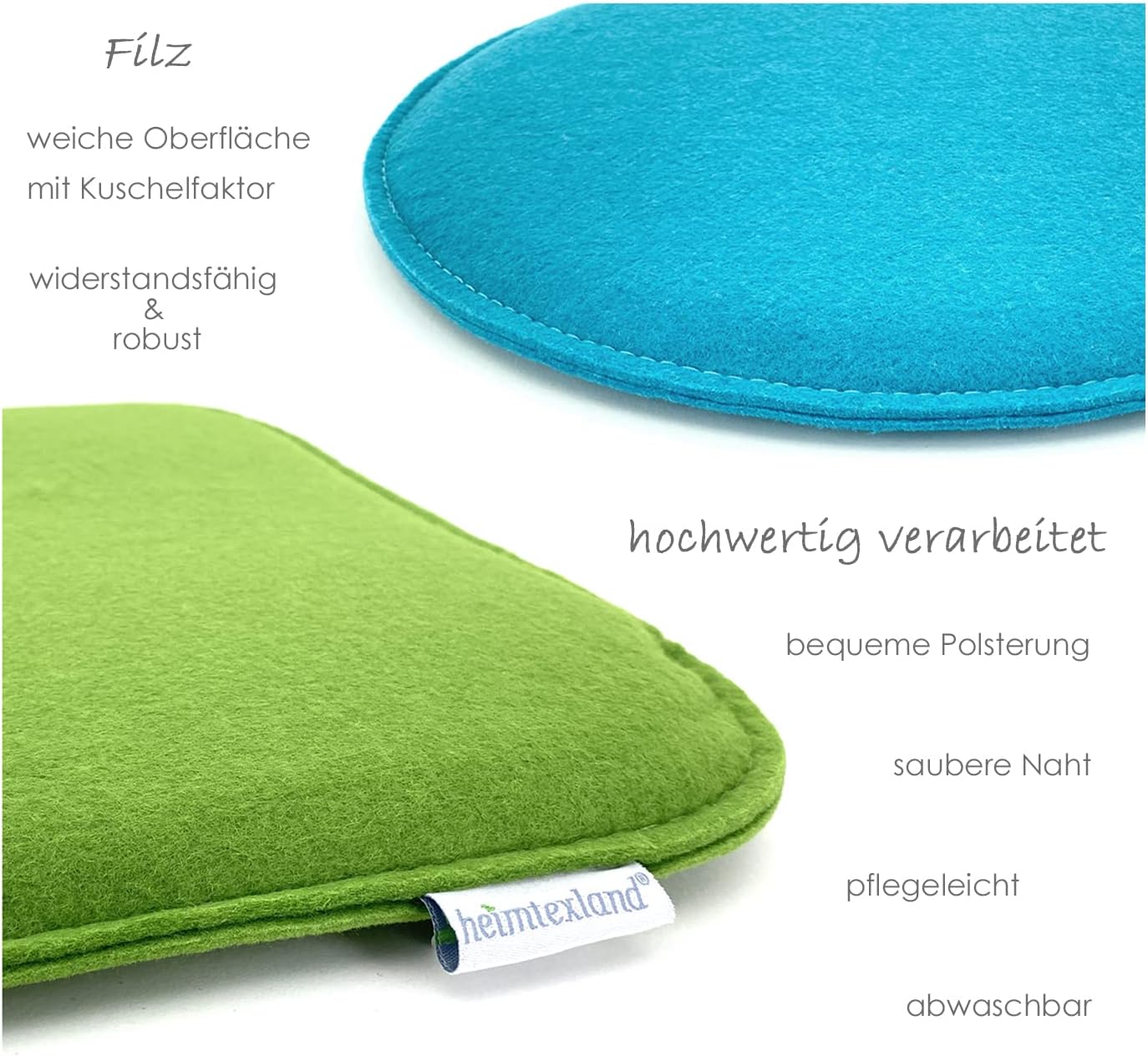 4er Pack Filz-Sitzkissen, 4 Pink