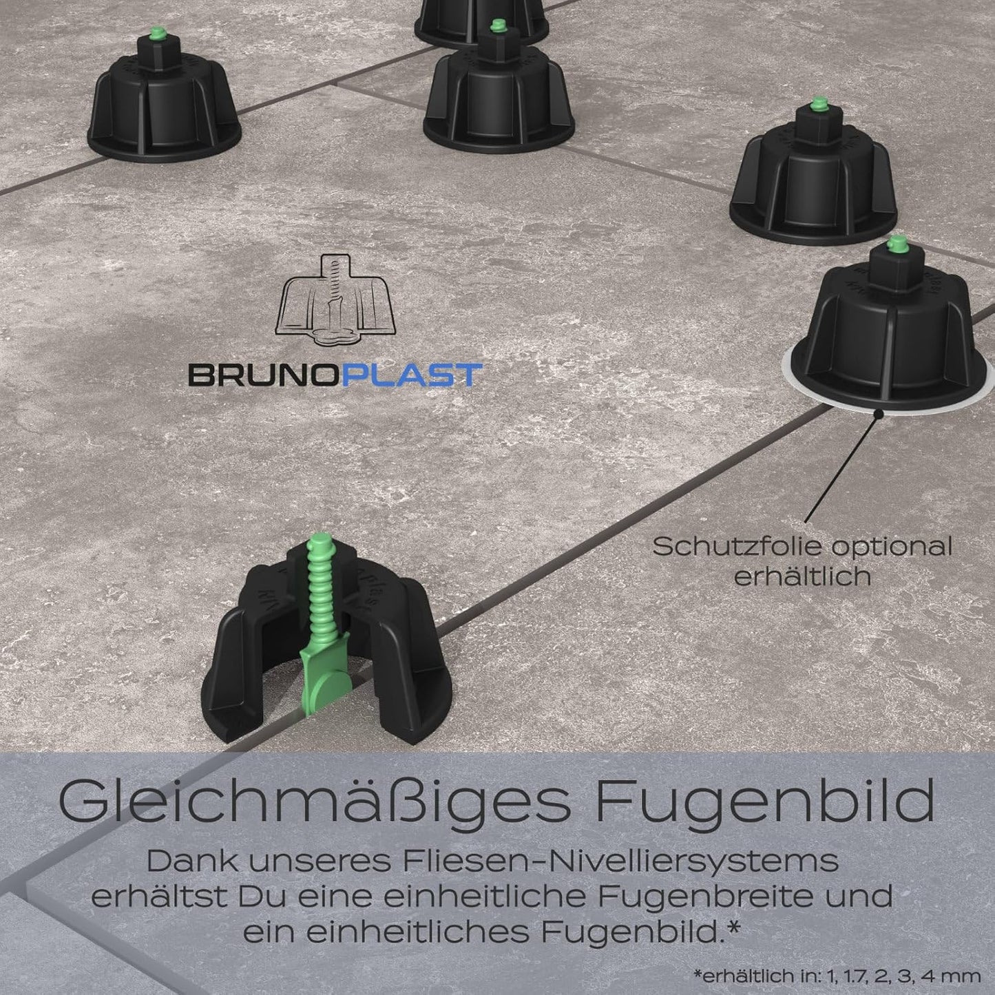Fliesen-Nivelliersystem, Gewindelaschen PRO 4mm (250 Stück)