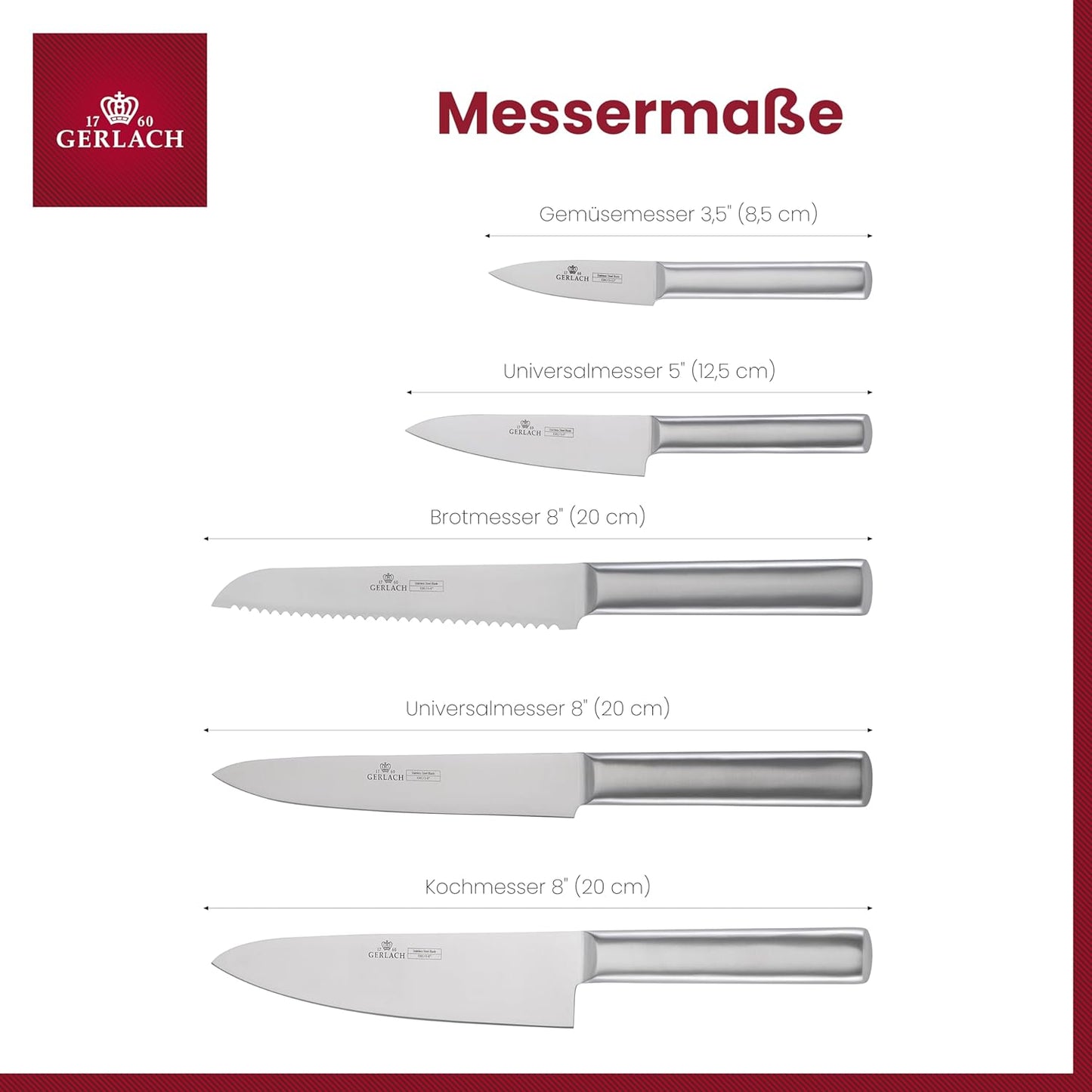 Messerblock-Set mit 5 Messer