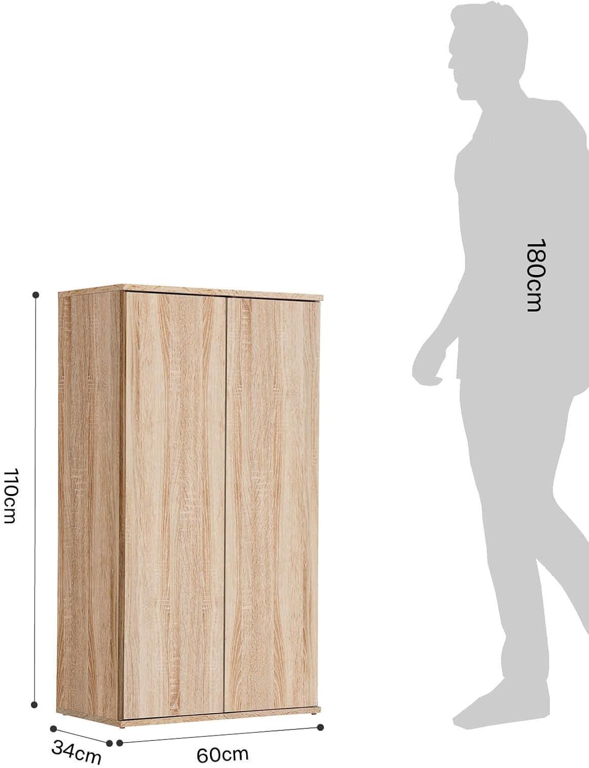 Mehrzweckschrank, Höhe 110CM Sonoma Eiche -69