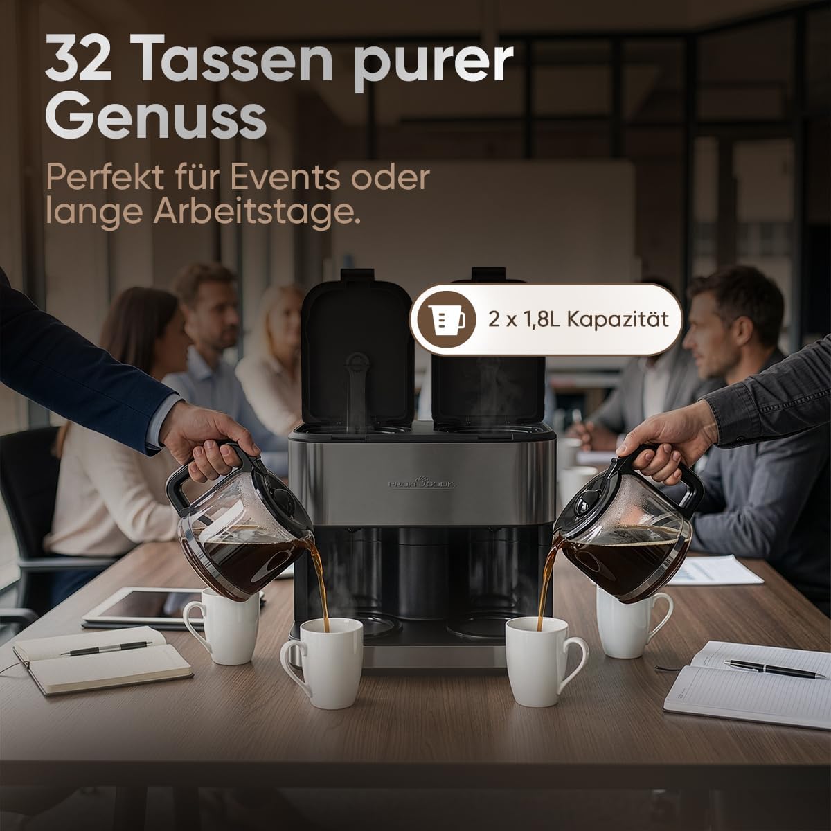 PC-KAD 1308 Doppel Kaffeemaschine mit 2 Brühsystemen