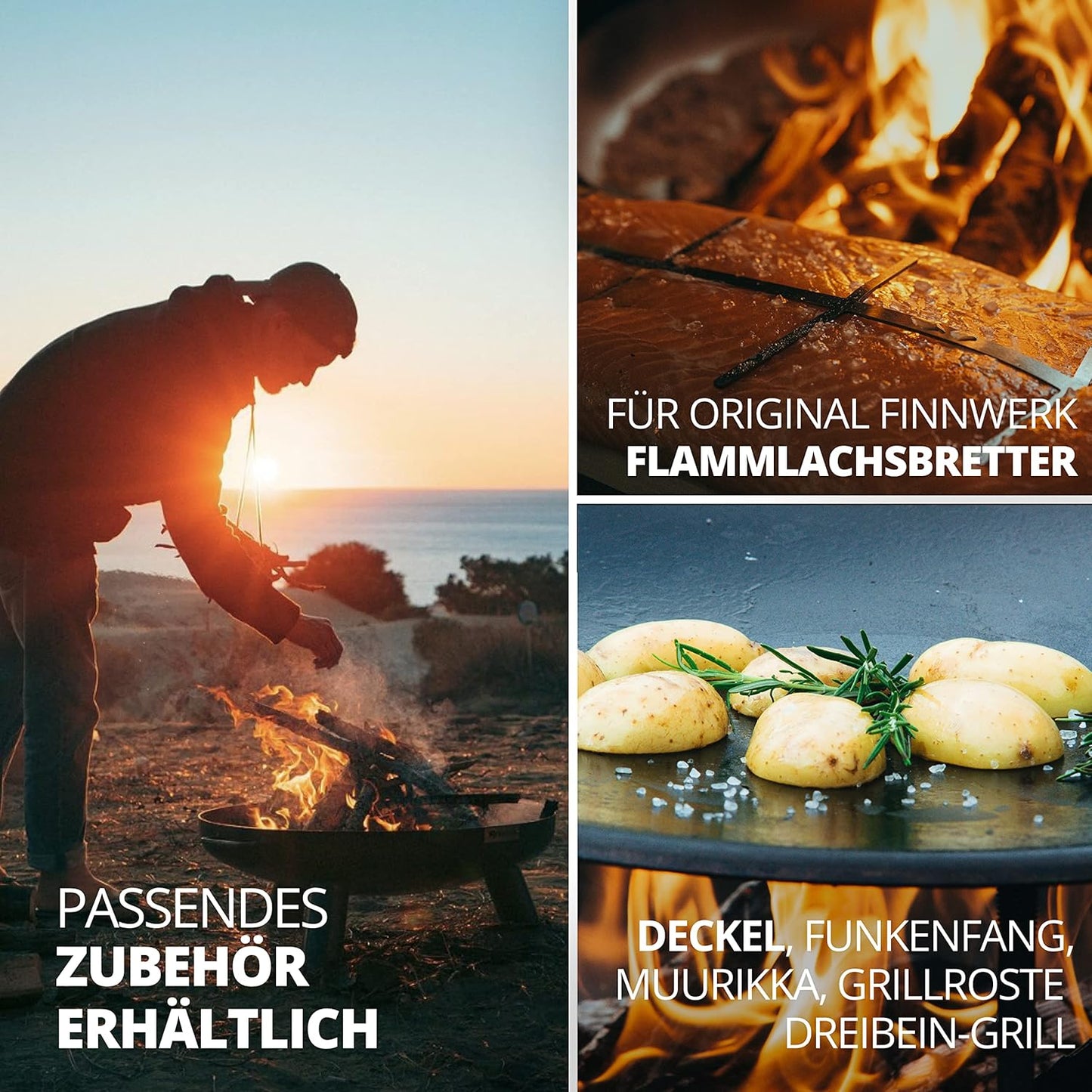 Massive Feuerschale, 60 Feuerschale Schwarz