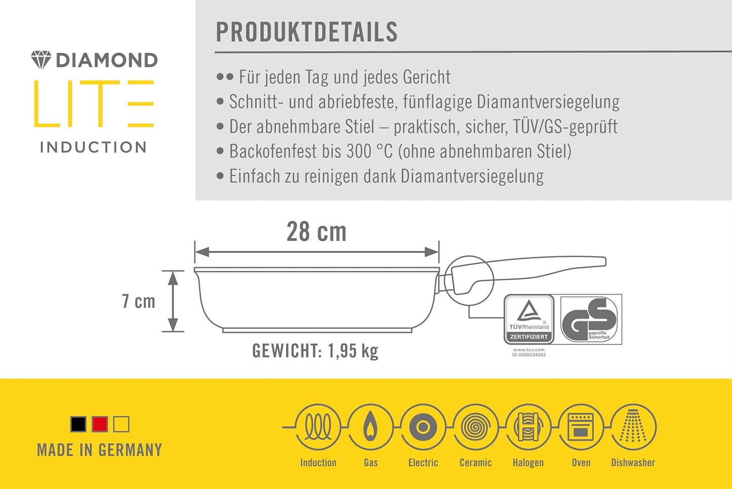 Bratpfanne Diamond Lite, Ø 28 cm, 7 cm hoch
