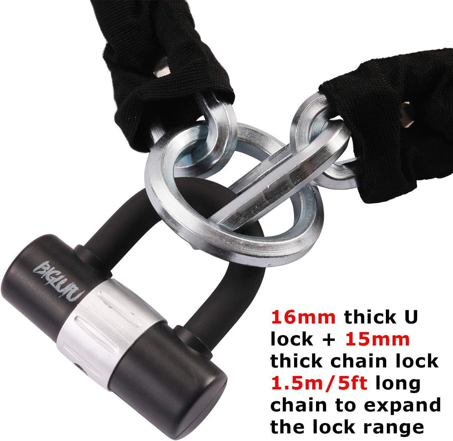 Kettenschloss, 150cm x 12mm Diameter Chain with Lock