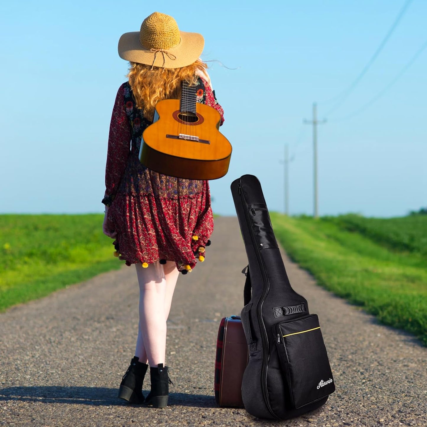 Gitarrentasche 41 Zoll, reissfest und wassergeschützt