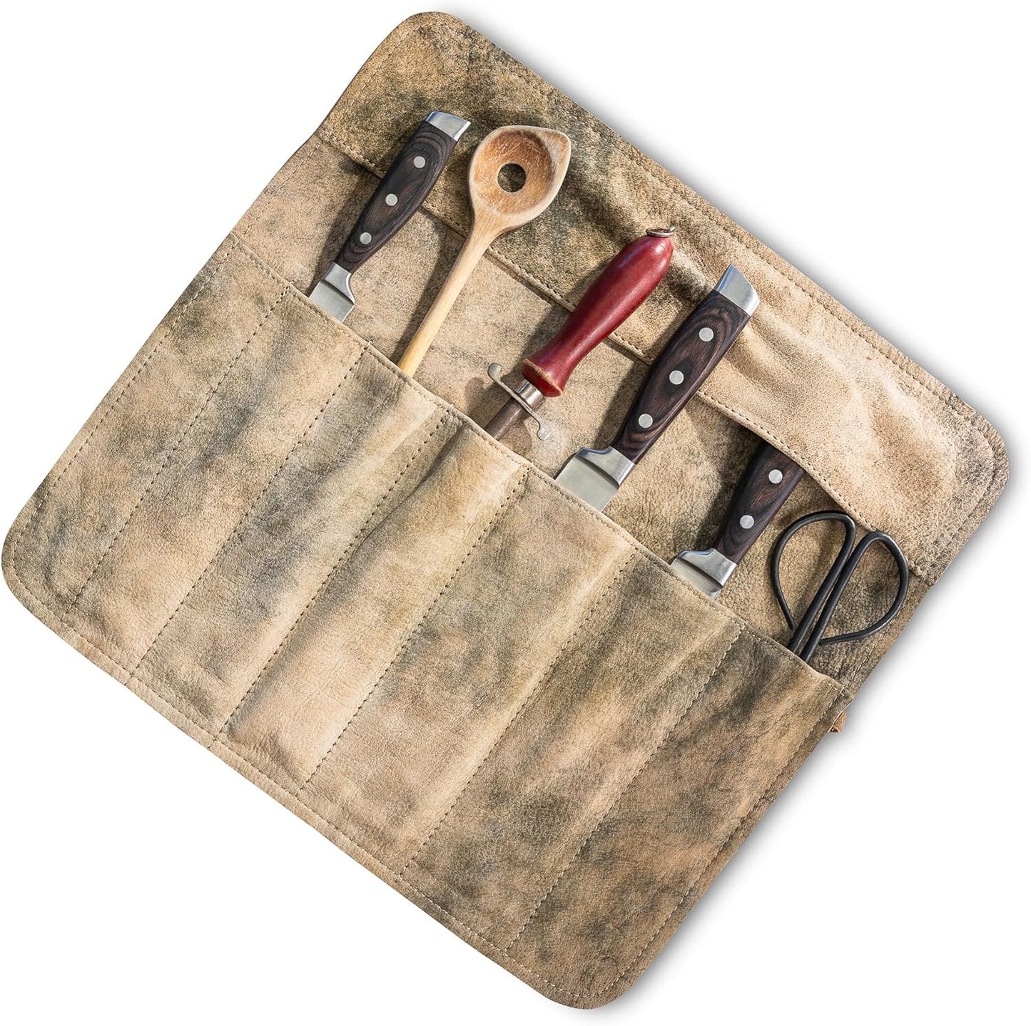 Messertasche, Beige-antik