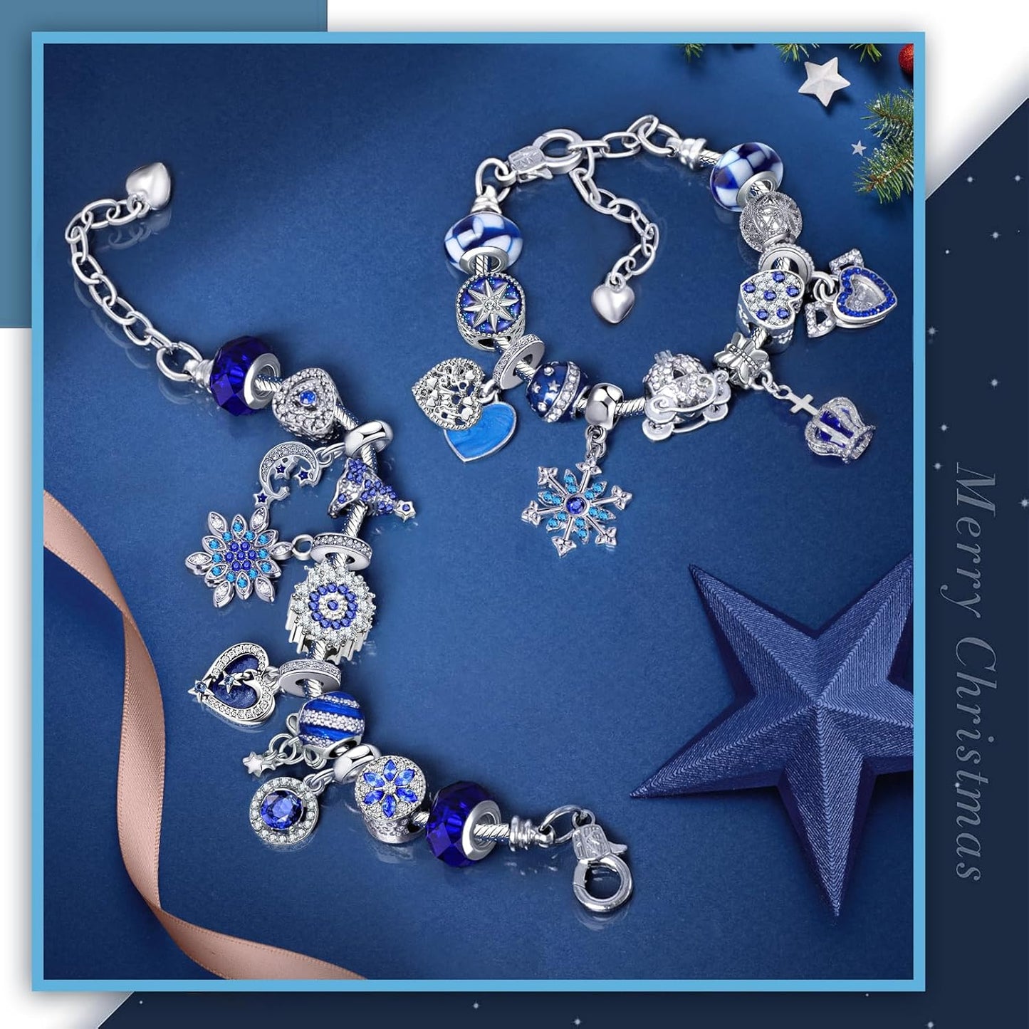 Adventskalender Schmuck-Bastelset, Blau