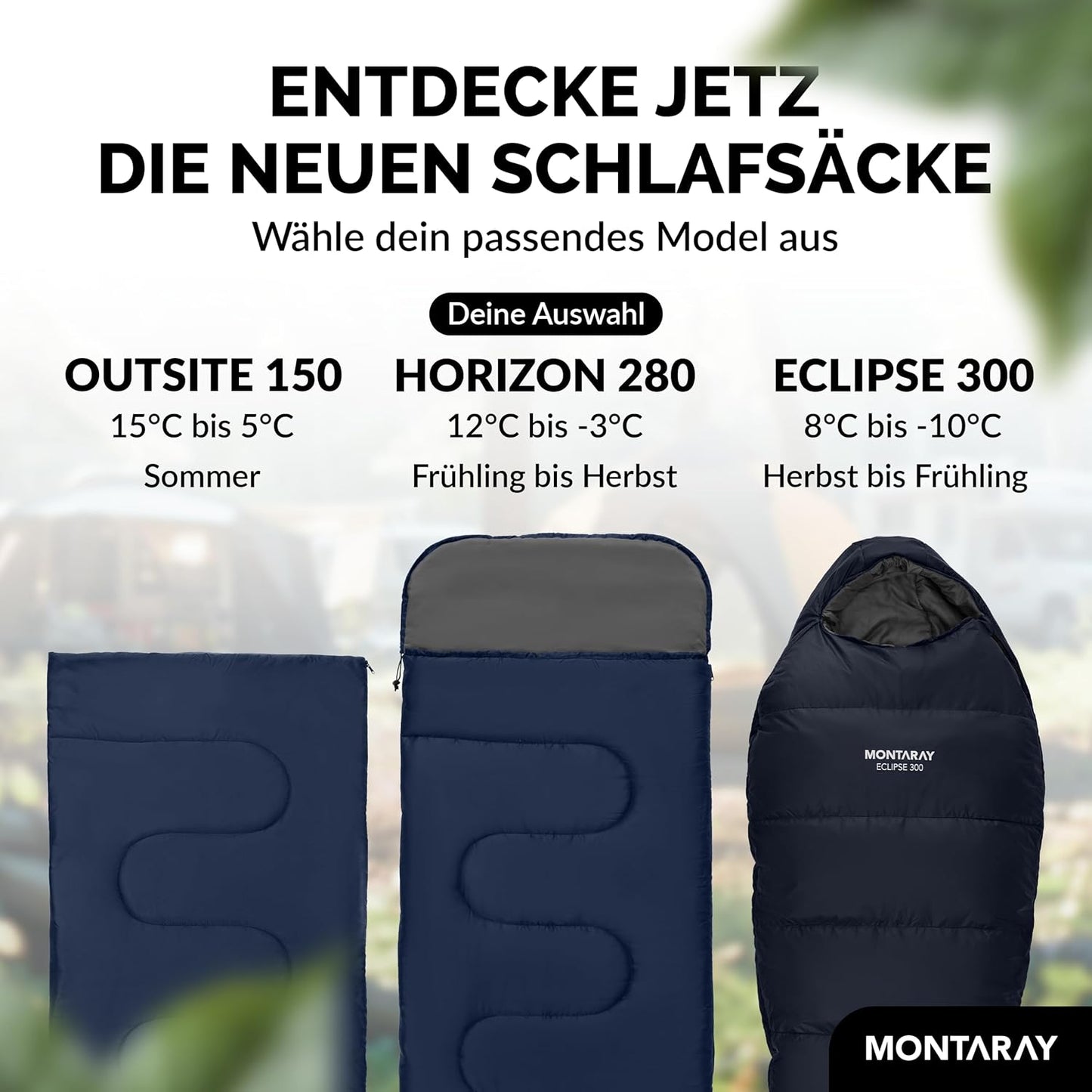 Deckenschlafsack mit Kapuze, Blau 280GSM, mit Kapuze