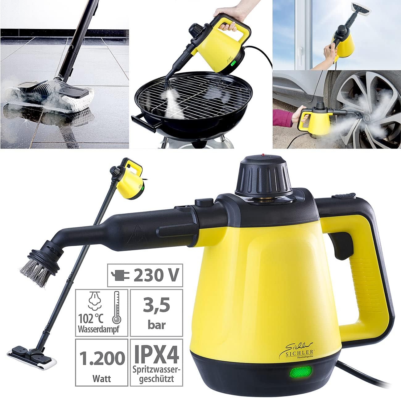 Hand-Dampfreiniger und Dampfmopp
