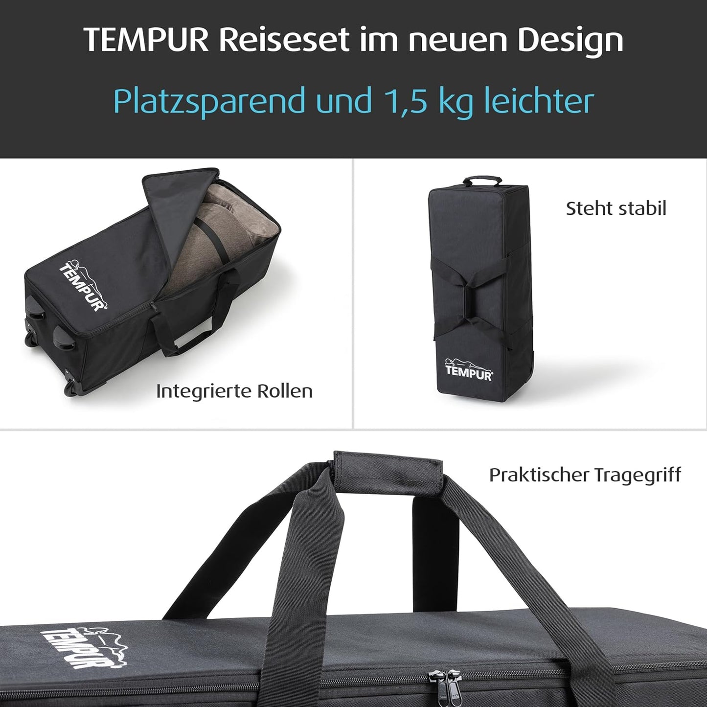 Reiseset mit Nackenkissen, Nachfolger Anthrazit