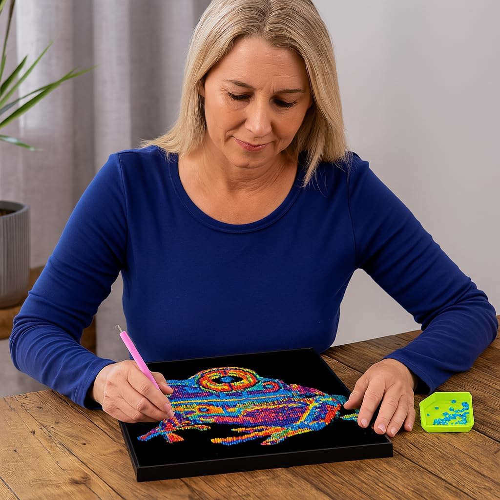 Diamond-Painting-Set Neon Baumfrosch