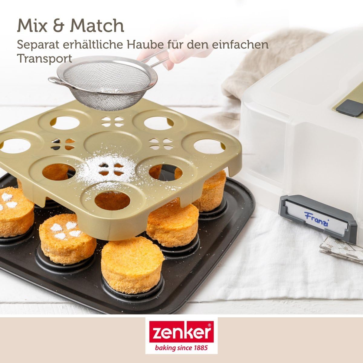 Bake & Go Serie 9er-Törtchenblech mit Transportdeckel, 9er Törtchenblech